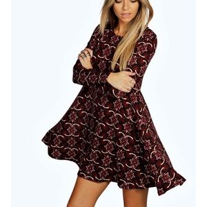 BooHoo Floral Swing Dress